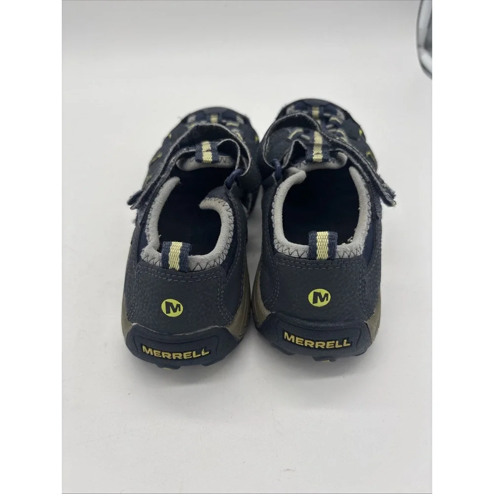 Merrell Hydro Kids Water Sandals Grey Lime Green Size 3 Youth Hiking Shoes